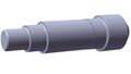 Axle for the support wheel arm